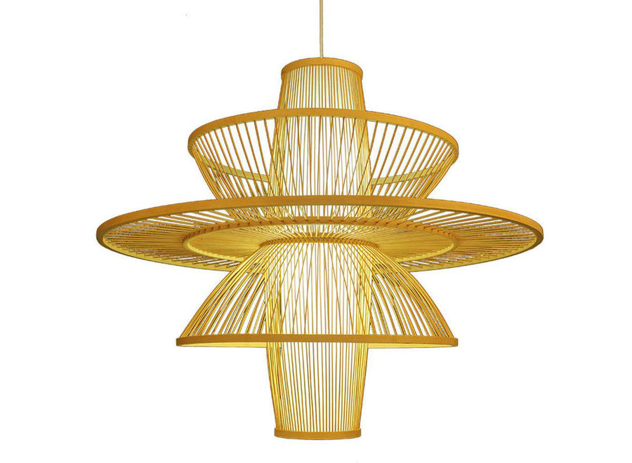 Bamboo Pendant Lamp Ceiling Lampshade Handmade - Nicole