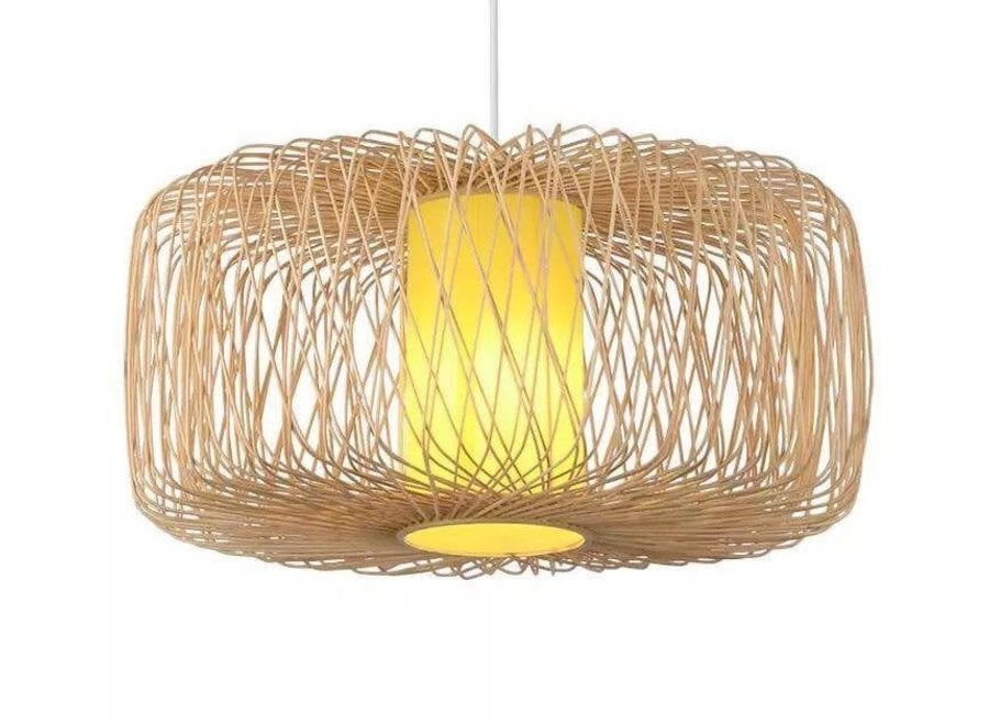 Bamboo Pendant Lamp Ceiling Lampshade Handmade - Noelle W50xD50xH30cm