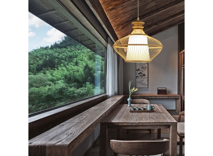 Lampada a Sospensione in Bambù Fatta a Mano - Ophelia