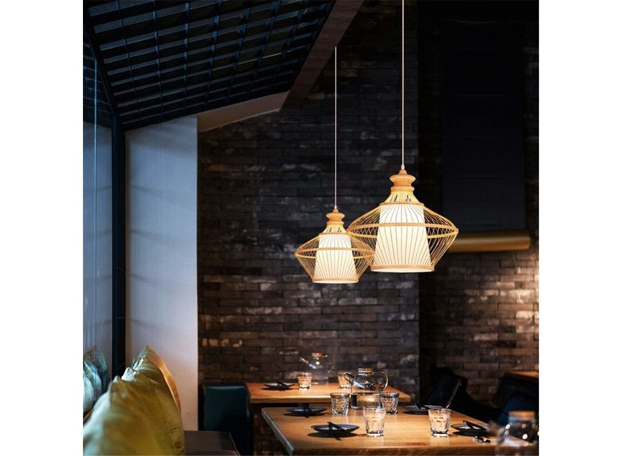 Lampada a Sospensione in Bambù Fatta a Mano - Ophelia