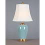 Lampe de Table en Porcelaine Chinoise Glassy Bleu clair L41xP41xH69cm