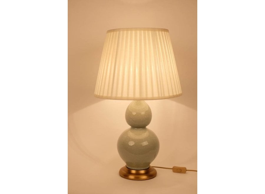 Chinese Porcelain Table Lamp Mint W38xD38xH64cm