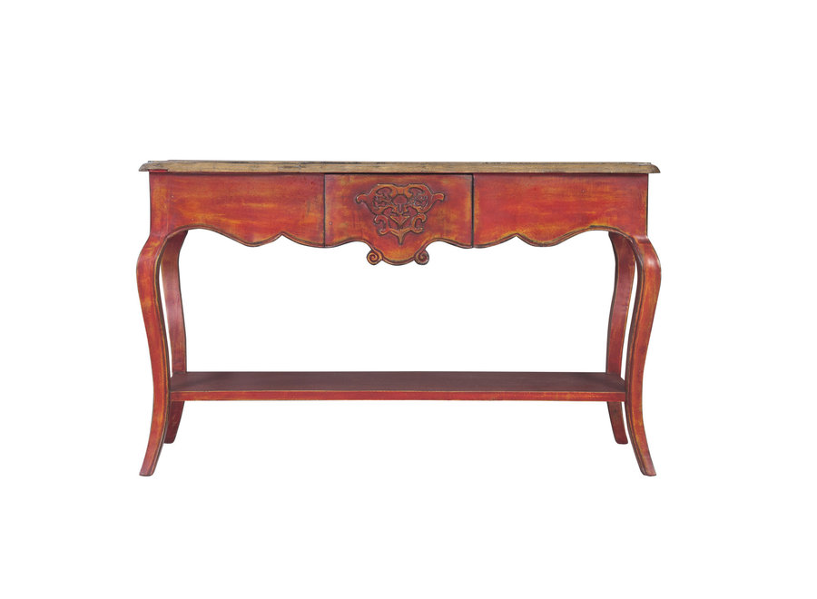 Fine Asianliving Table Console Chinoise Rouge L140xP45xH85cm