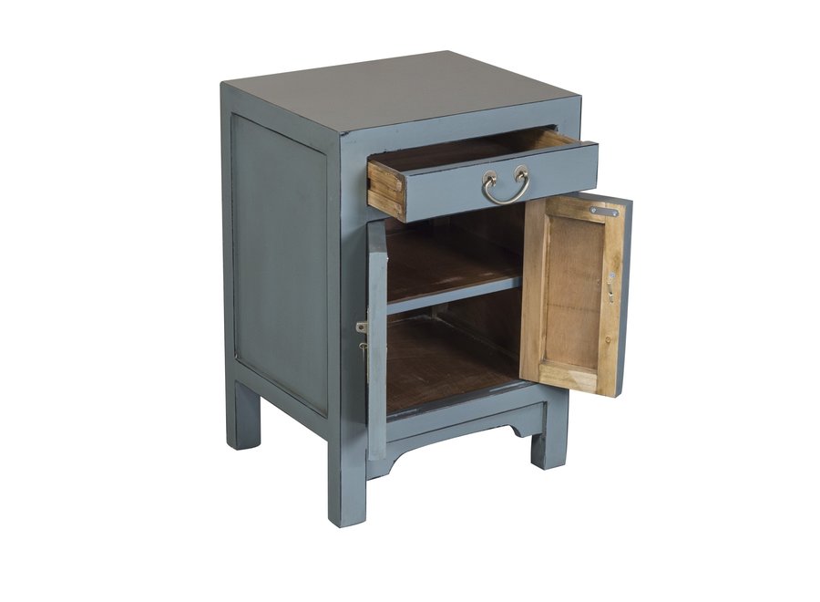 Chinese Bedside Table Olive Grey - Orientique Collection W42xD35xH60cm