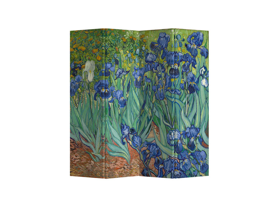 Room Divider Privacy Screen L160xH180cm 4 Panel Irises Van Gogh