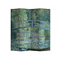 Paravento Divisori Tela 4 Pannelli Pieghevole Separatore Bridge over a Pond of Water Lilies Claude Monet L160xH180cm