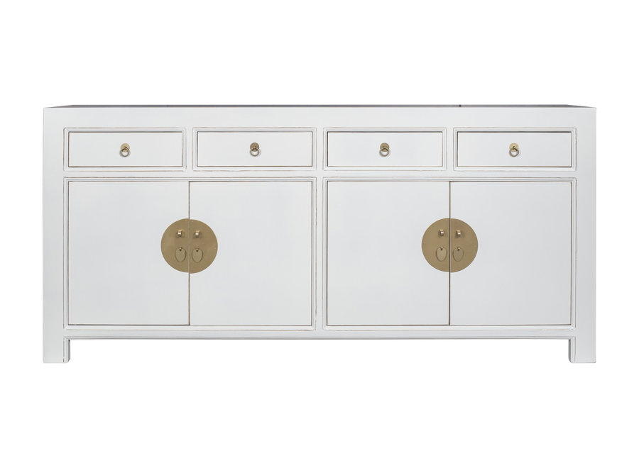 Chinesisches Sideboard Kommode Schneeweiß - Orientique Sammlung B180xT40xH85cm