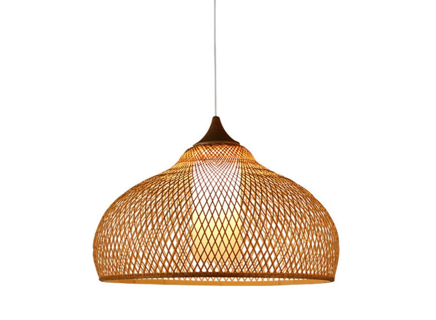 Bamboo Webbing Lamp Handmade - Rosa D52xH30cm