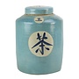 Chinese Ginger Jar "Tea" Hand-painted Blue W12xH28cm