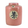 Pot à Gingembre Chinois «Thé» Rose Peint à la Main L12xH28cm