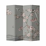 Chinese Oriental Room Divider Folding Privacy Screen 4 Panel Light Pink Sakura L160xH180cm