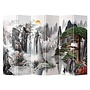 Paravent Chinois Interieur Chinois L240xH180cm Cloison Amovible Paysage de Montagne