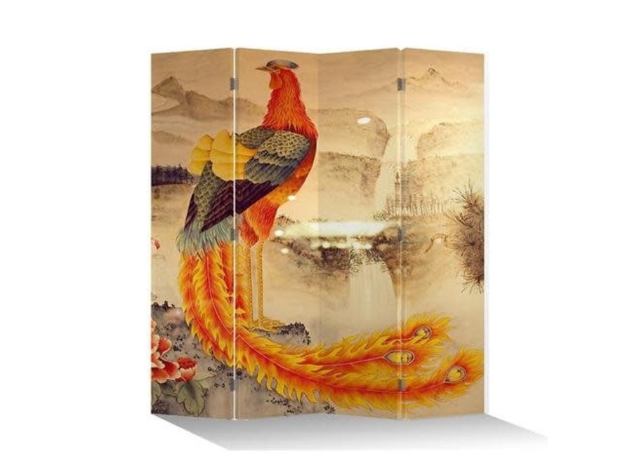 Paravento L160xH180cm Divisori Tela 4 Pannelli Pieghevole Separatore