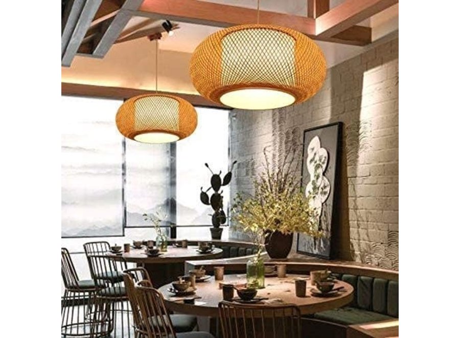 Bamboo Hanging Lamp - Chantelle W59xD59xH23cm