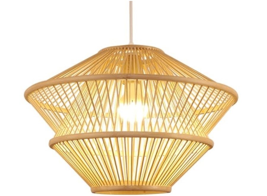 Lampe á Suspension en Bambou Fait Main - Oceana D.46xH31cm