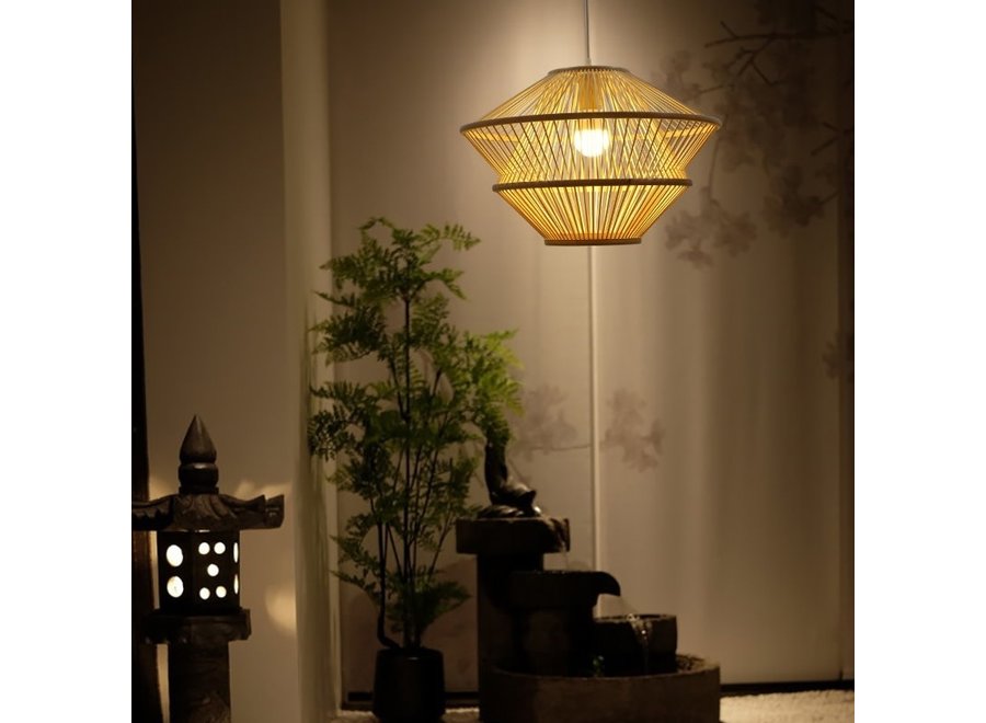 Fine Asianliving Lampe á Suspension en Bambou Fait Main - Oceana D.46xH31cm