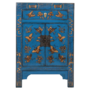 Armadio Cinese Blu Farfalle Dipinte a Mano L58xP37xA85cm