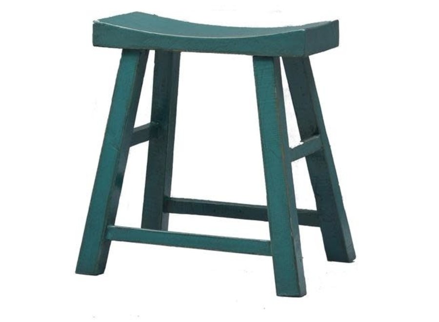 Tabouret Chinois Teal Brillant L46xP22xH47cm