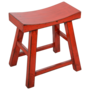 Sgabello Cinese Rosso Lucido L46xP22xH47cm
