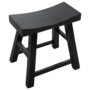 Sgabello Cinese Nero Lucido L46xP22xH47cm
