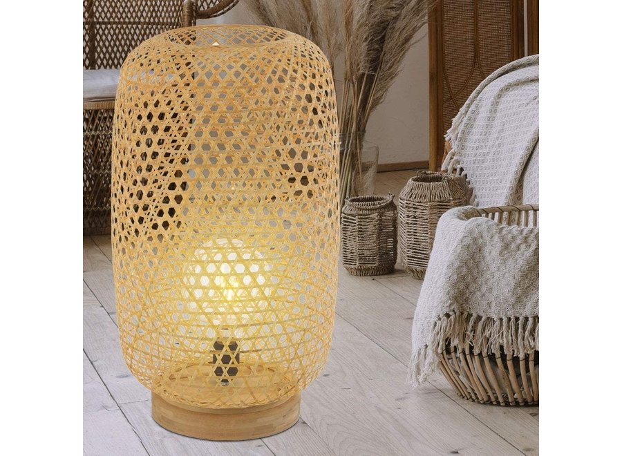 Bamboo Webbing Table Lamp Sanako  W28xD21xH27cm