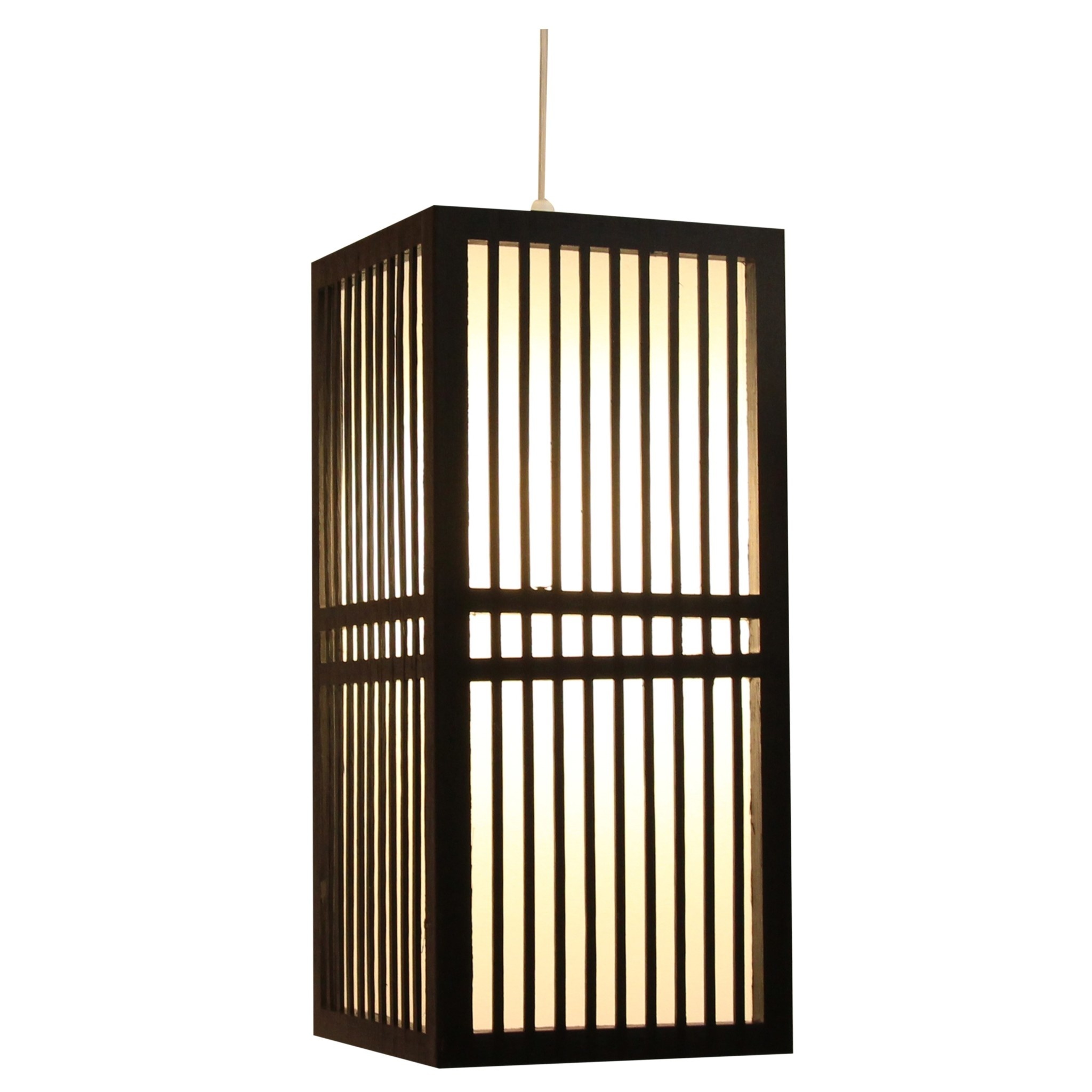 Japanese Lamp Shoji Black Kumamoto W17xD17xH37cm Fine Asianliving