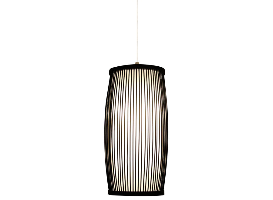 Lámpara Colgante de Bambú Negra Elliot D18xH33cm