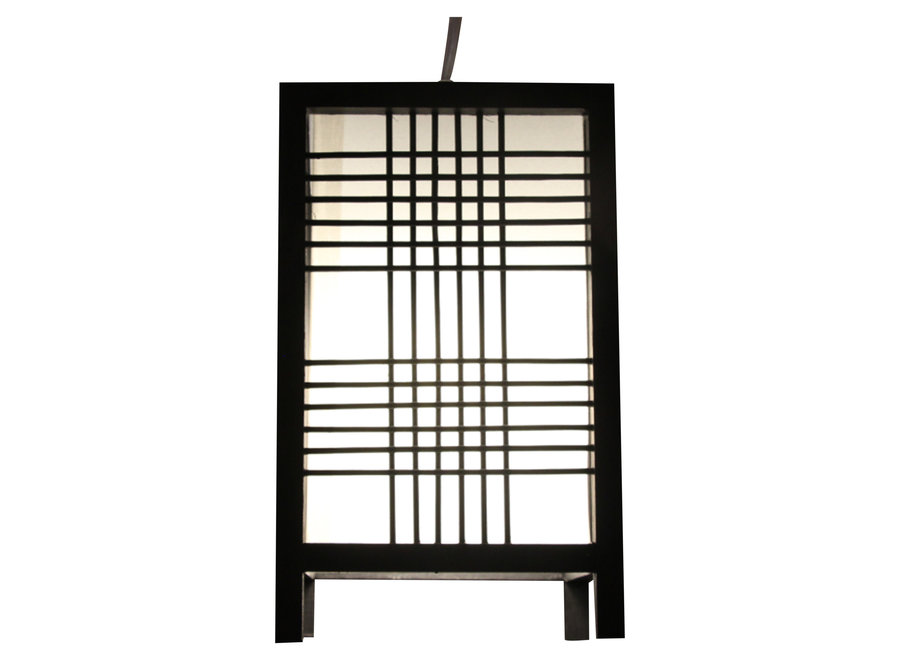 Lampada Giapponese Shoji Black Ushiku L15xP15xA25cm