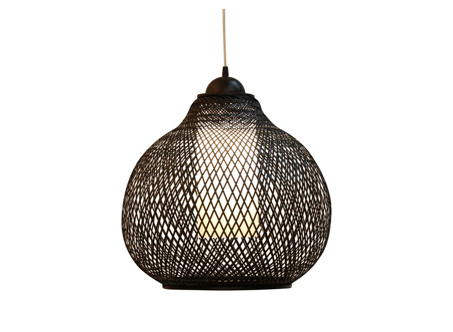 Bamboo Hanging Lamp Black Robinson D41xH35cm