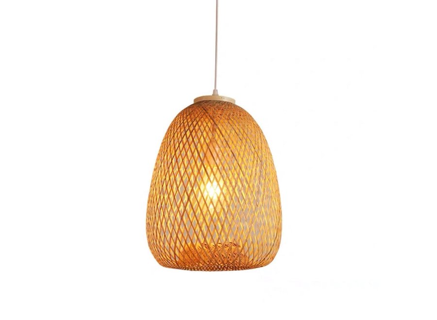 Fine Asianliving Lampe á Suspension Bambou Fait Main - Tania D30xH40cm