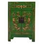 Armadio Cinese Verde Farfalle Dipinte a Mano L58xP37xA85cm