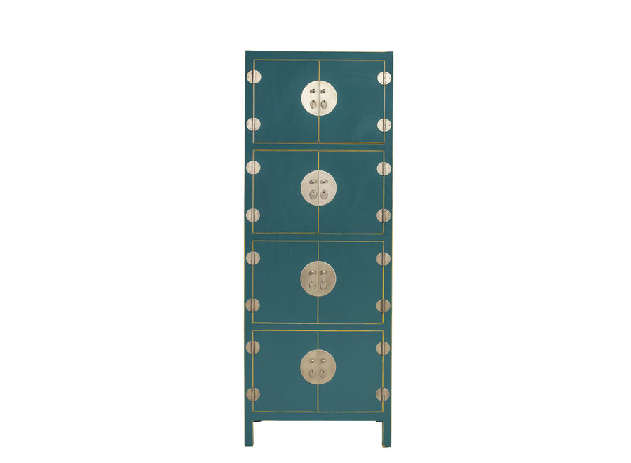 Armoire Chinoise Bleue Canard L67xP45xH180cm