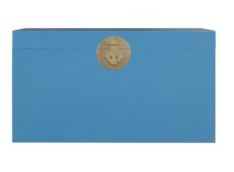 Cassapanca Cinese Blu Cielo - Orientique Collezione L90xP45xA50cm