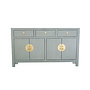 Chinois Buffet Commode Olive Grey W140xD35xH85cm - Orientique Collection