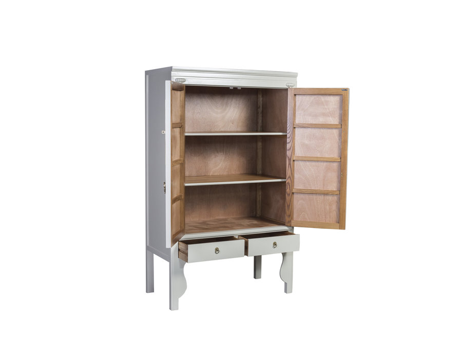 Chinese Wedding Cabinet Moonshine Greige - Orientique Collection W100xD55xH175cm