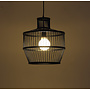 Lampada a sospensione in bambù nera fatta a mano - Melvin D34xH35cm