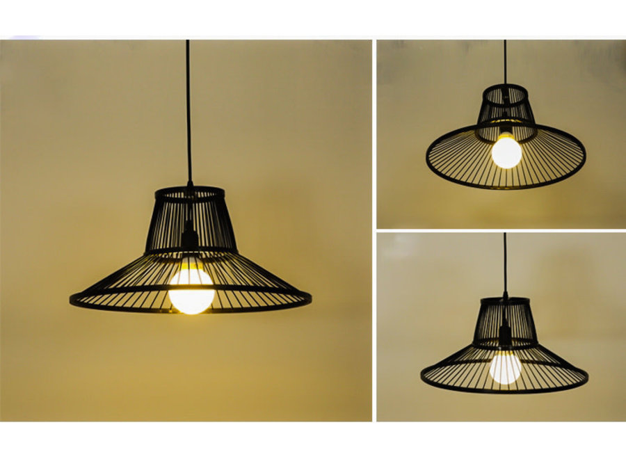 Suspension en Bambou Noir Fait Main - Miller D50xH22cm