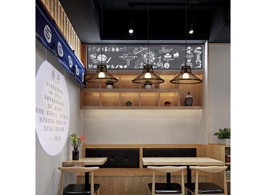 Suspension en Bambou Noir Fait Main - Miller D50xH22cm