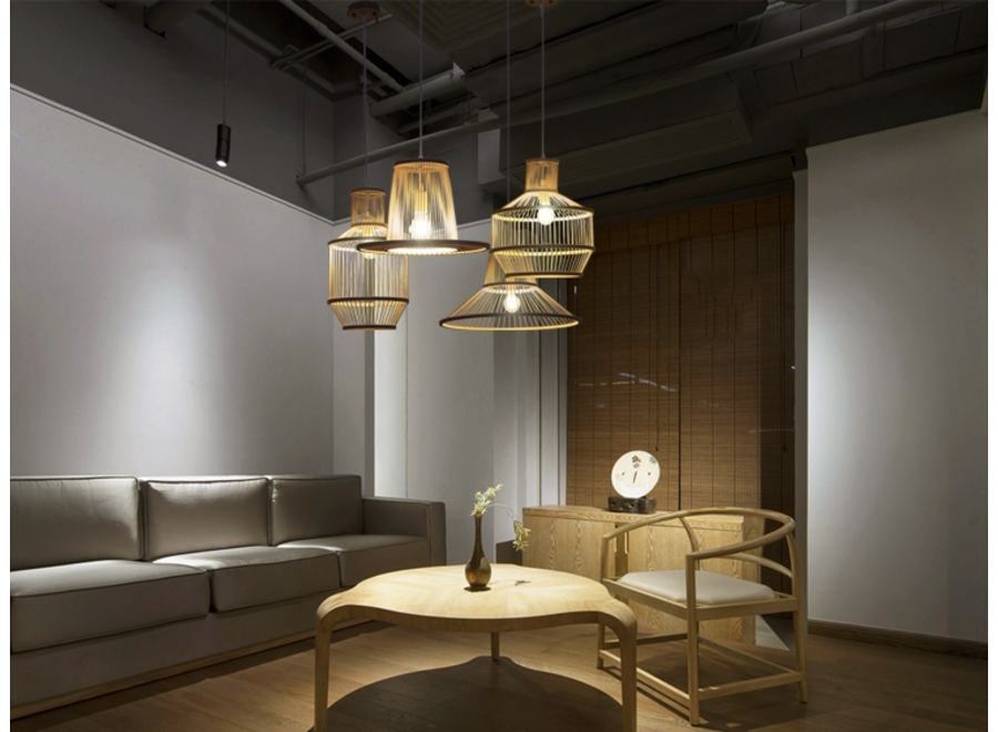 Bambus Hängelampe Pendelleuchte Handgefertigt - Maggie D34xH35cm