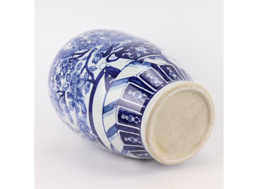 Chinese Vase Blue White Porcelain D23xH37cm