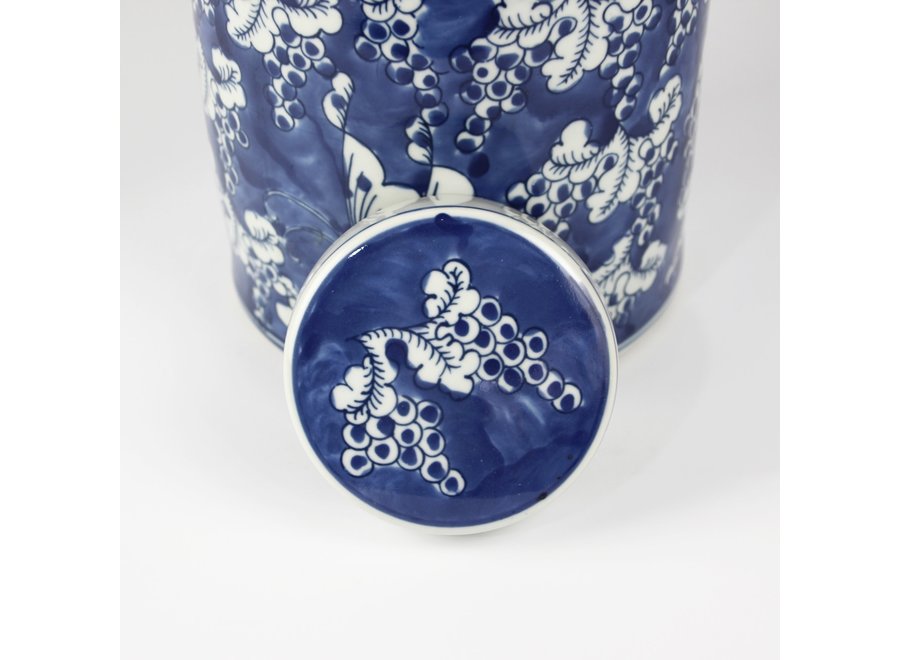 Chinese Ginger Jar Blue White Porcelain Butterflies D19xH29cm