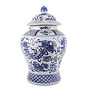 Chinese Ginger Jar Blue White Porcelain Handpainted Qilun D33xH53cm