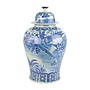 Chinese Ginger Jar Blue White Porcelain Handpainted Birds D30xH50cm