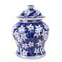 Ginger Jar Cinese Fiori Bianchi Blu D18xH24cm
