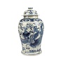 Pot à Gingembre Chinois Bleu Blanc Porcelaine Peint À La Main Dragon Phénix D27xH47cm
