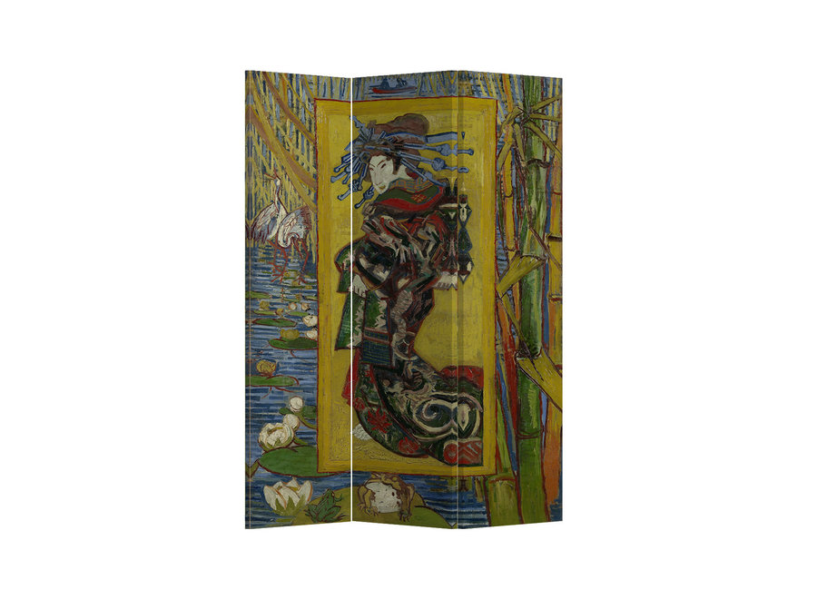 Paravent en Toile L120xH180cm 3 Panneaux Van Gogh La Courtisane (après Eisen)