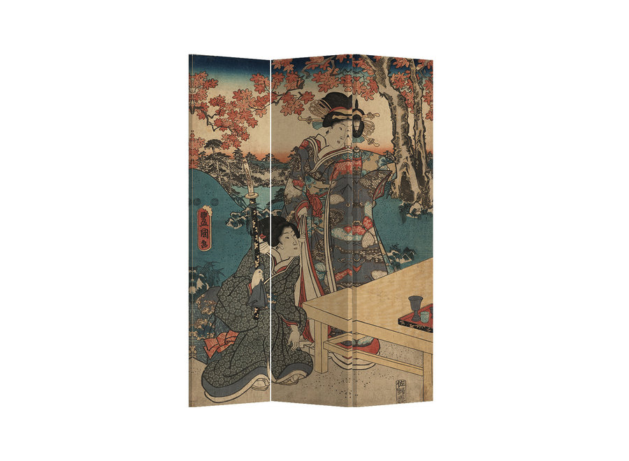 Room Divider Privacy Screen 3 Panel Japanese Empress L120xH180cm