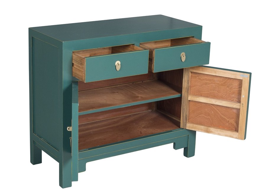 Chinese Cabinet Teal - Orientique Collection W90xD40xH80cm