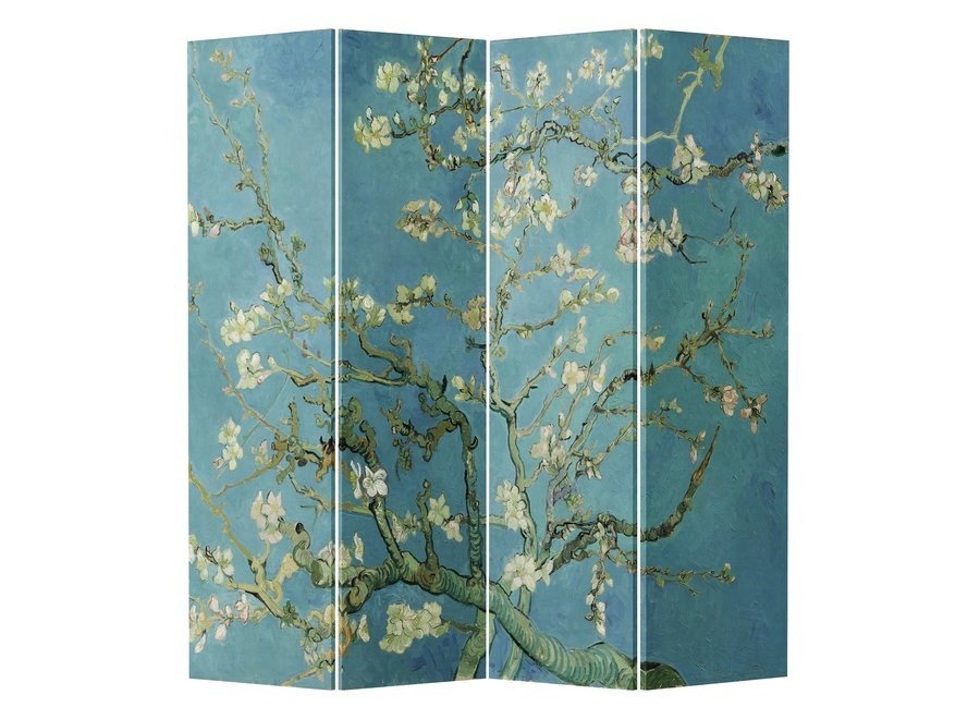 Biombo Separador Anch160xAlt180cm Van Gogh Almendro en Flor 4 Paneles