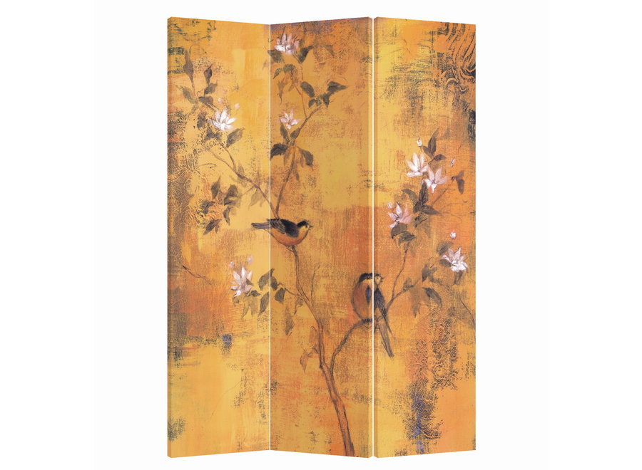 Fine Asianliving Room Divider Privacy Screen 3 Panels W120xH180cm Vintage Blossoms